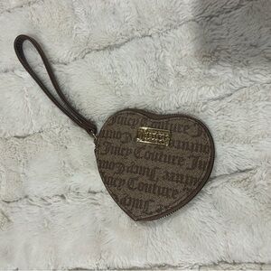 Juicy Couture Brown Heart Wristlet